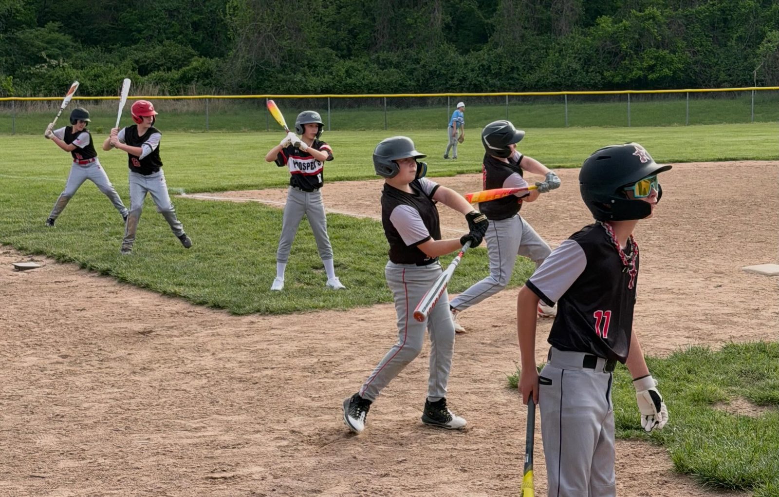 Southside Prospects players taking batting practice